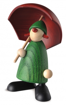 Louise mit Schirm grün